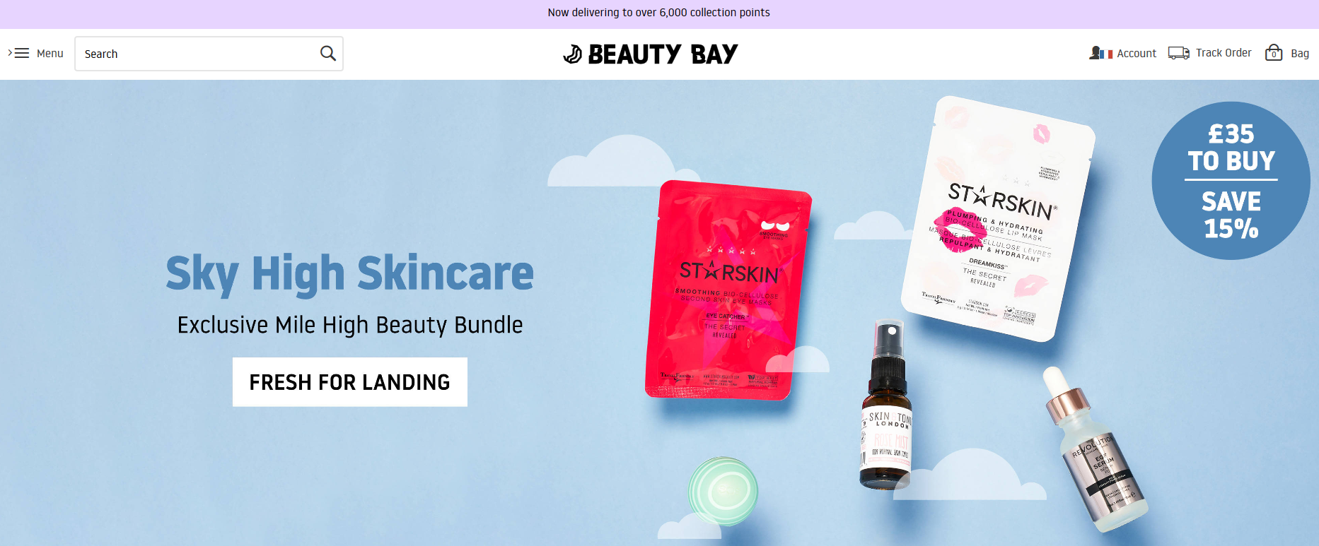 Page accueil Beauty Bay